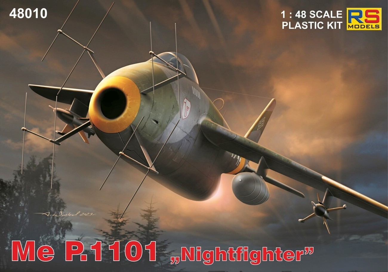 Сборная модель 1/48 Messerschmitt P.1101 Nightfighter (RS Models)