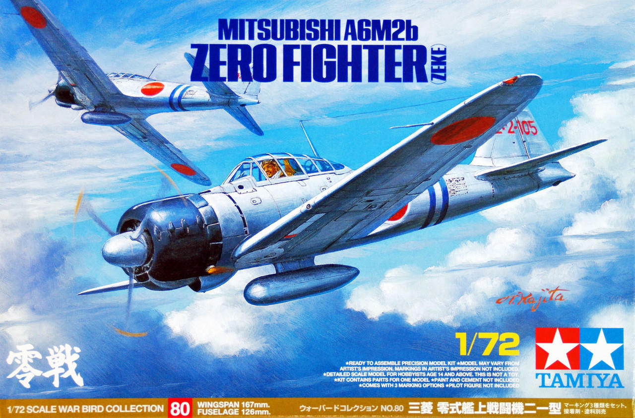 Сборная модель 1/72 A6M2b Zero (Zeke) (Tamiya)