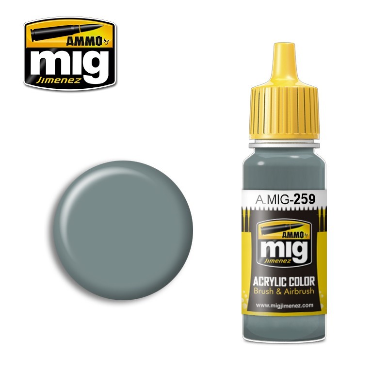 Краска акриловая  IJA светлая серо-зелёная / IJA LIGHT GREY GREEN (Ammo Mig) (17ml)