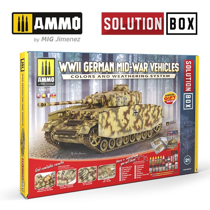 Набор SOLUTION BOX 21 – WWII German Mid-War Vehicles (Ammo Mig) 