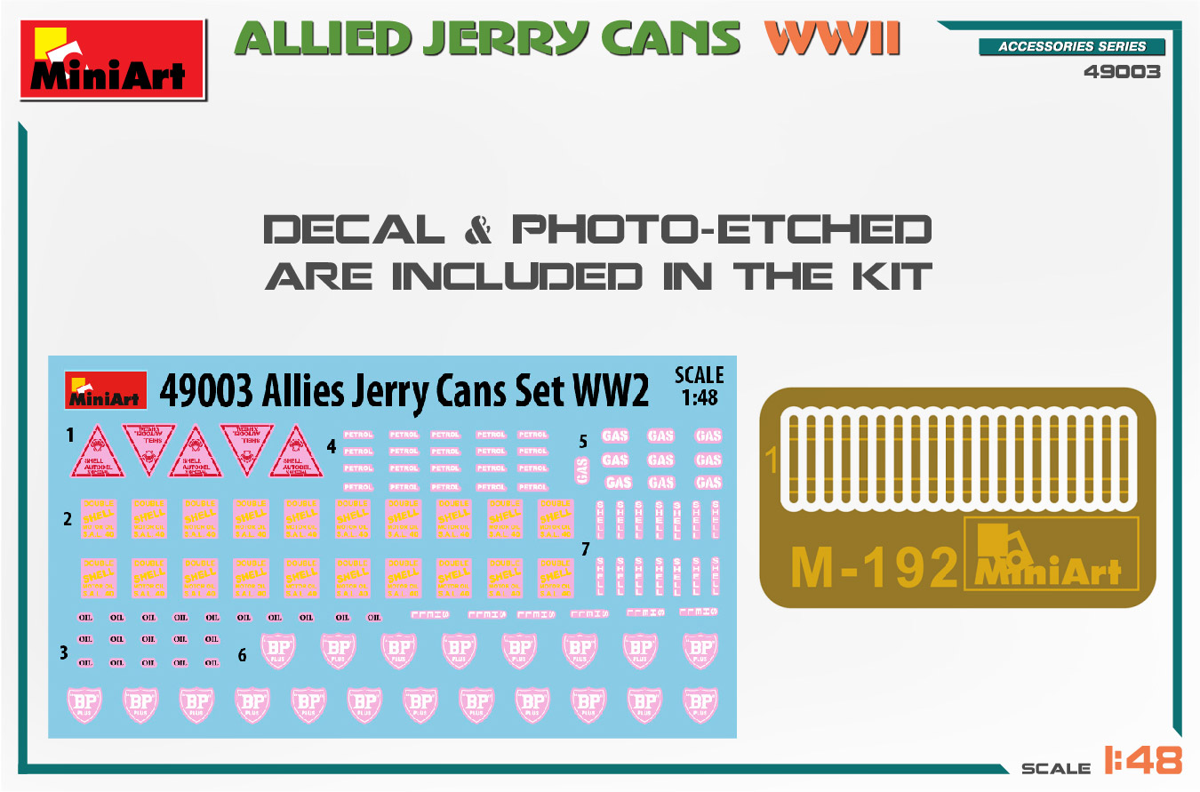 Основание для диорам 1/48 Allied Jerry Cans WWII (45 pcs., incl.decals) (MiniArt)
