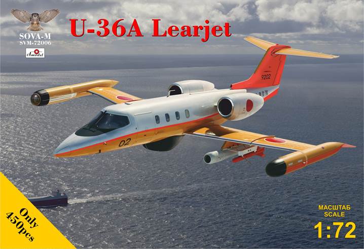 Сборная модель 1/72 U-36A Learjet Japan Maritime Self-Defense F. (Sova-M)