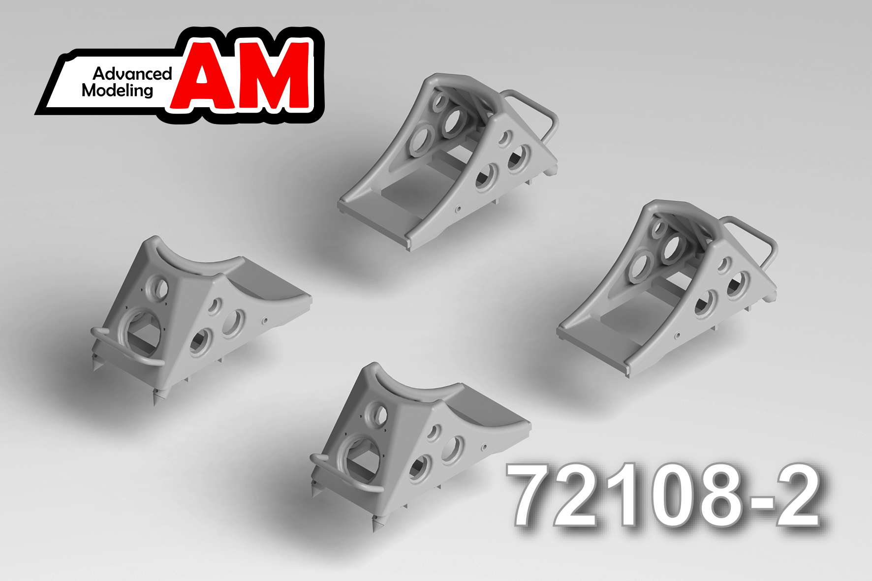 Дополнения из смолы 1/72 Колодки под колеса шасси «узкие» (Advanced Modeling) 