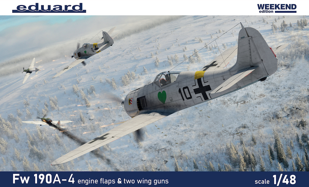 Сборная модель 1/48 Focke-Wulf Fw-190A-4 with engine flaps & 2-gun wings Weekend Ed. (Eduard kits)
