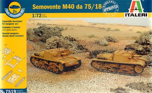 Сборная модель 1/72 Semovente M40 DA 75/18 (Italeri)