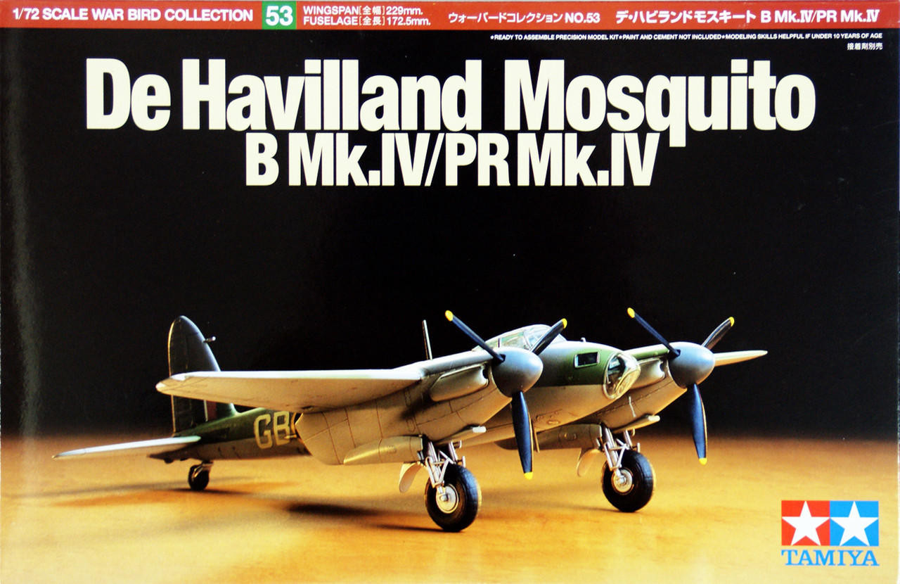 Сборная модель 1/72 de Havilland Mosquito B Mk.IV / PR Mk.IV (Tamiya)
