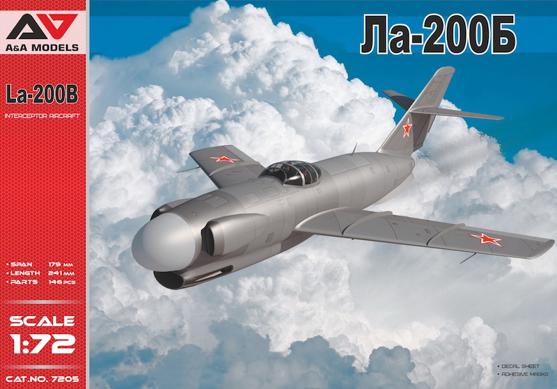 Сборная модель 1/72 Лавочкин Ла-200Б всепогодный экспериментальный перехватчик (A & A Models)