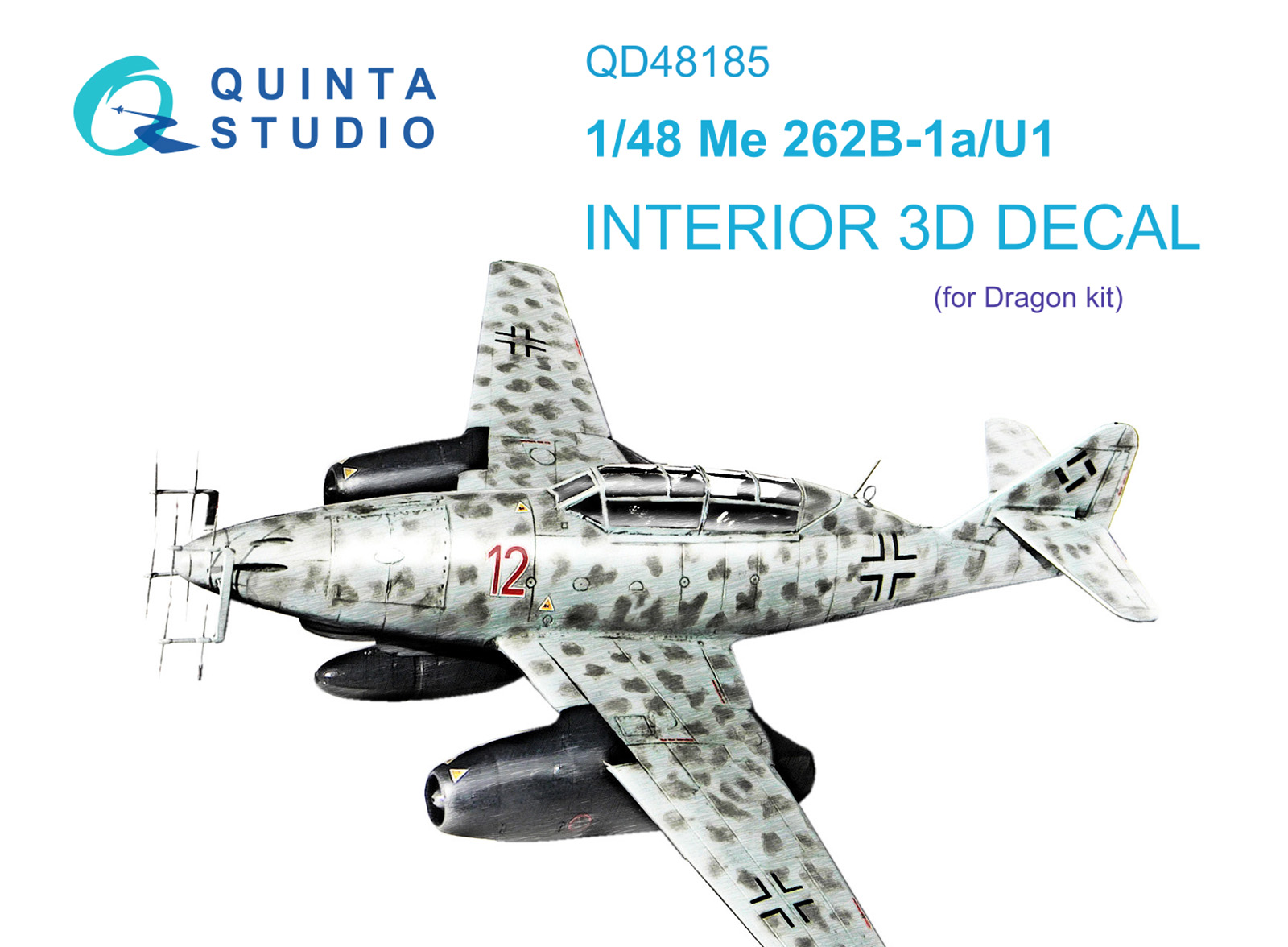 3D Декаль интерьера кабины Me 262B-1a/U1 (Dragon)
