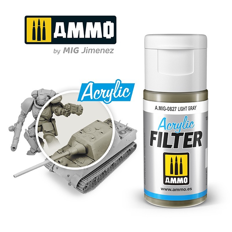 Акриловый фильтр ACRYLIC FILTER Light Gray (15mL) (Ammo Mig)