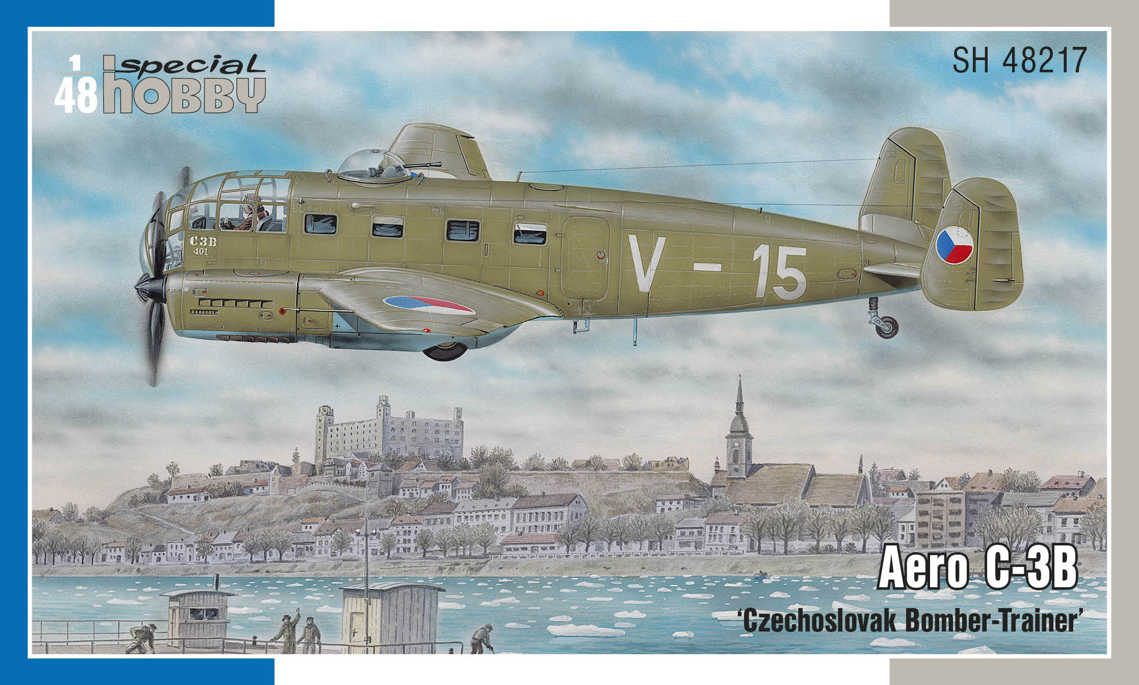 Сборная модель 1/48 Aero C-3B Czechosl. Bomber-Trainer (3x camo) (Special Hobby)