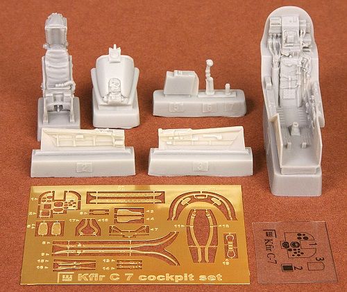 Дополнения из смолы 1/48 IAI Kfir C-7 cockpit set (for Kinetic Model kits) 