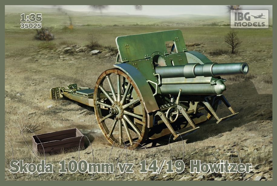 Сборная модель 1/35 Skoda 100mm vz 14/19 Howitzer (optional metal barrel included) (IBG Models)