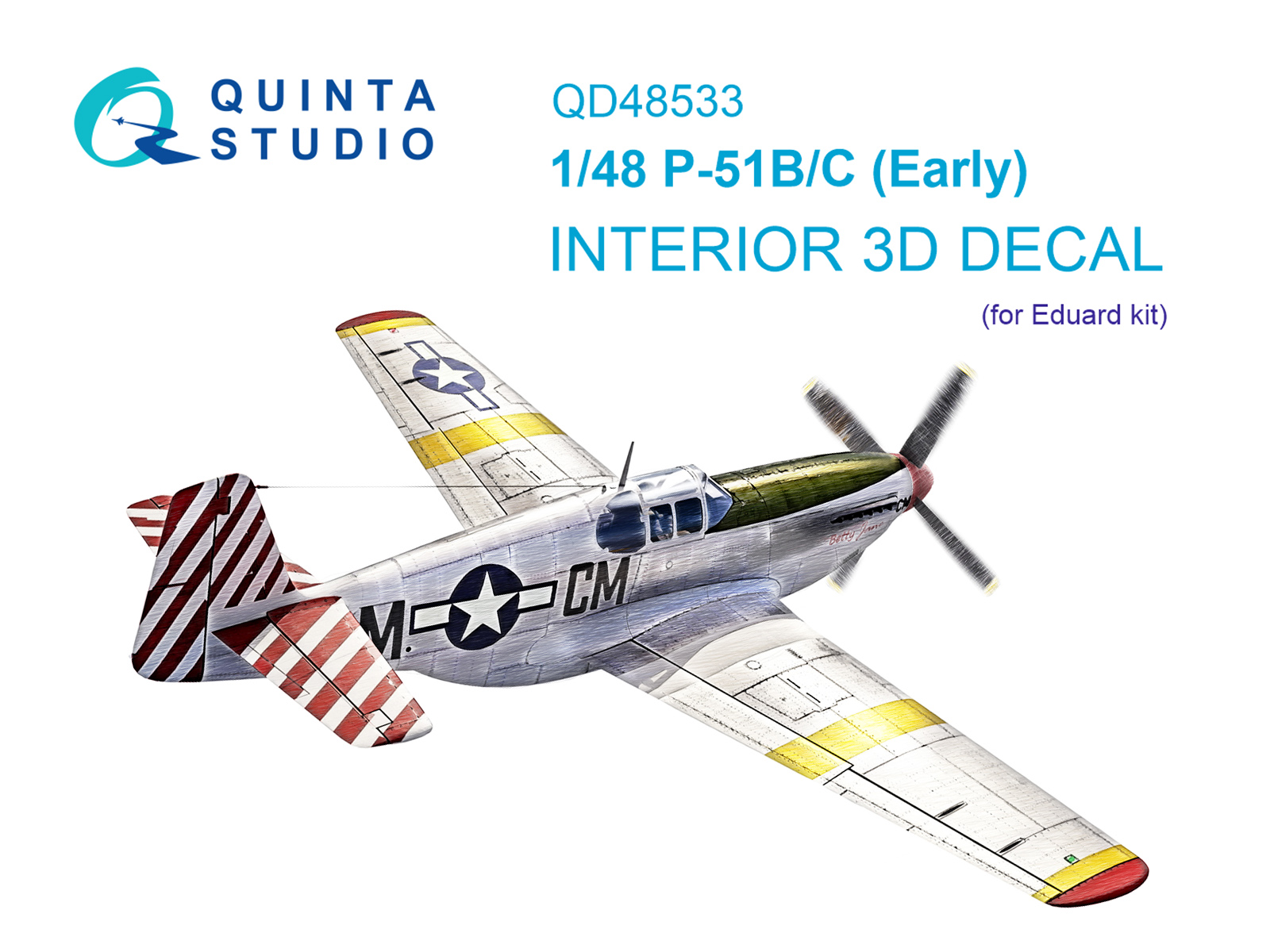 3D Декаль интерьера кабины P-51B/C (Eduard)