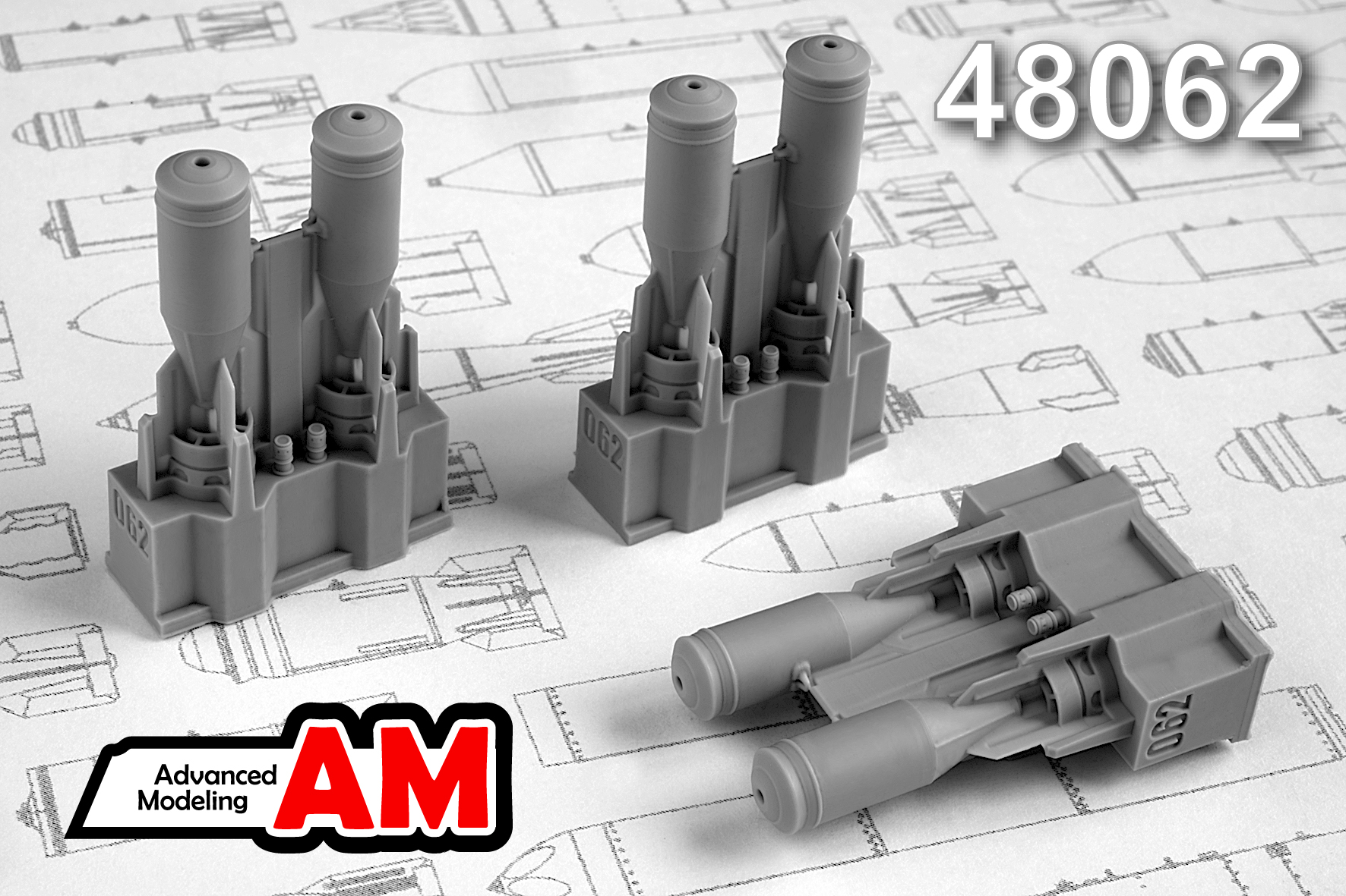 Дополнения из смолы 1/48 ФАБ-100-120 фугасная авиабомба калибра 100 кг (Advanced Modeling)