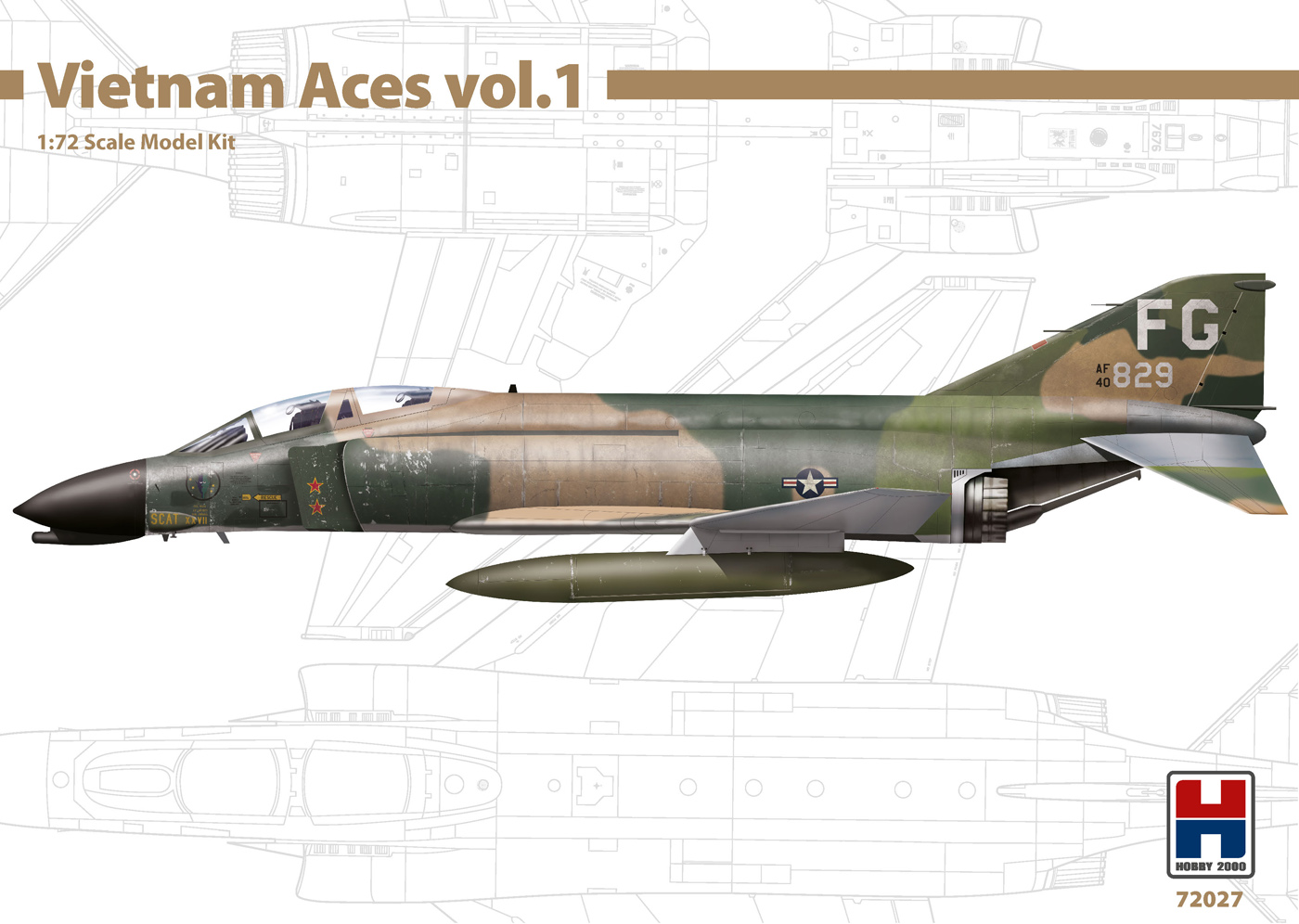Сборная модель 1/72 McDonnell F-4C Phantom II - Vietnam Aces 1 (Hobby 2000)