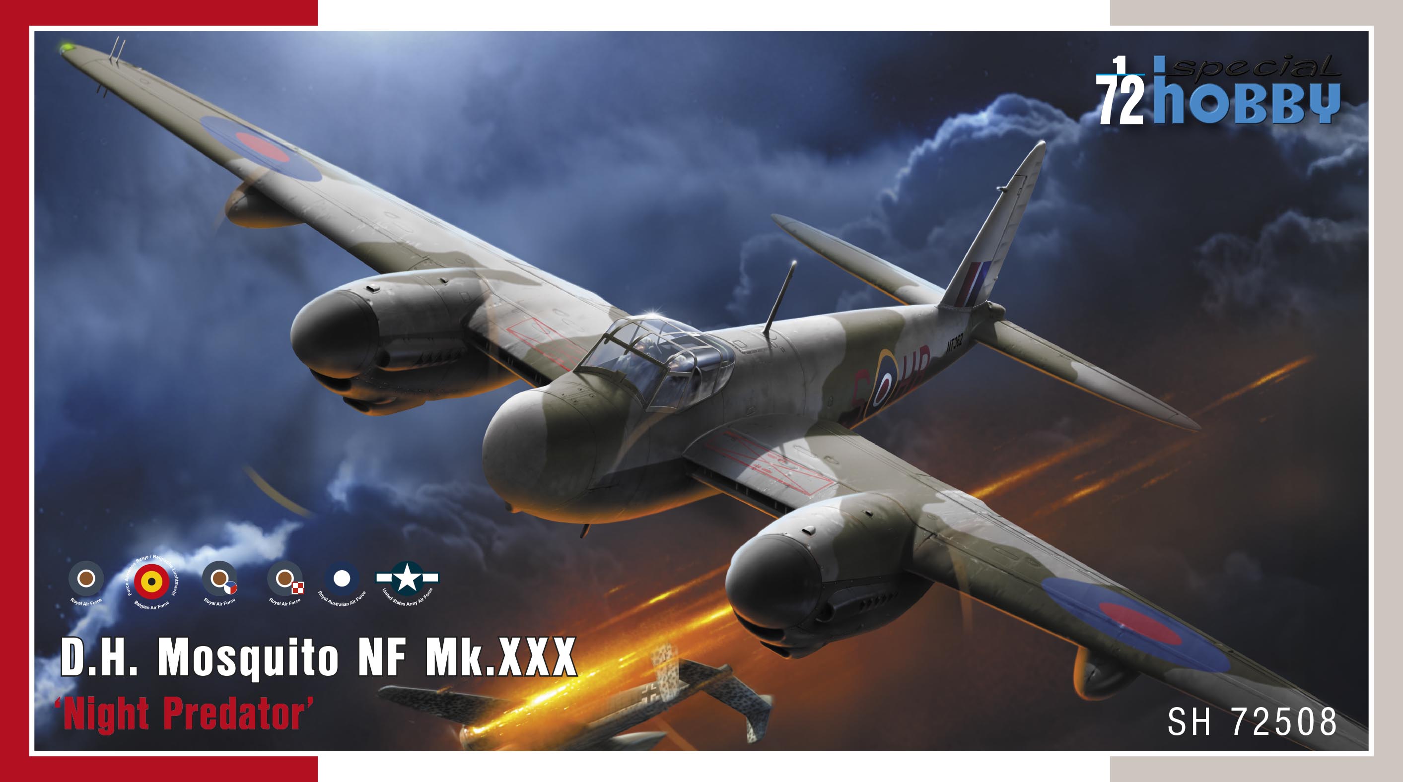 Сборная модель 1/72 D.H. Mosquito NF Mk.XXX 'Night Predator' (Special Hobby)
