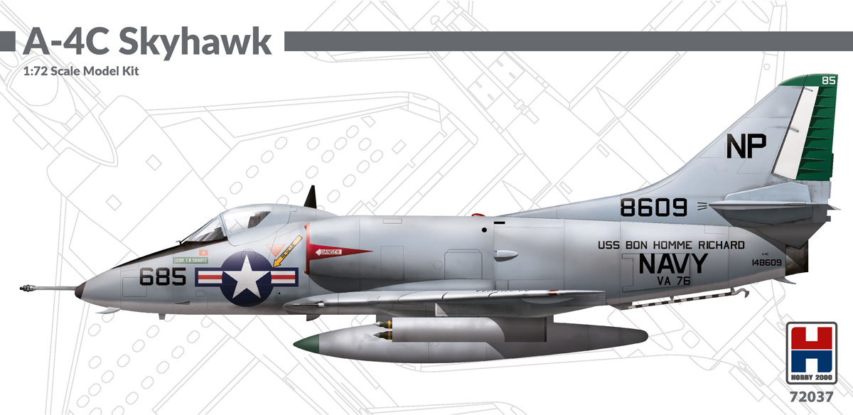 Сборная модель 1/72 Douglas A-4C Skyhawk (ex-Fujimi) (Hobby 2000)