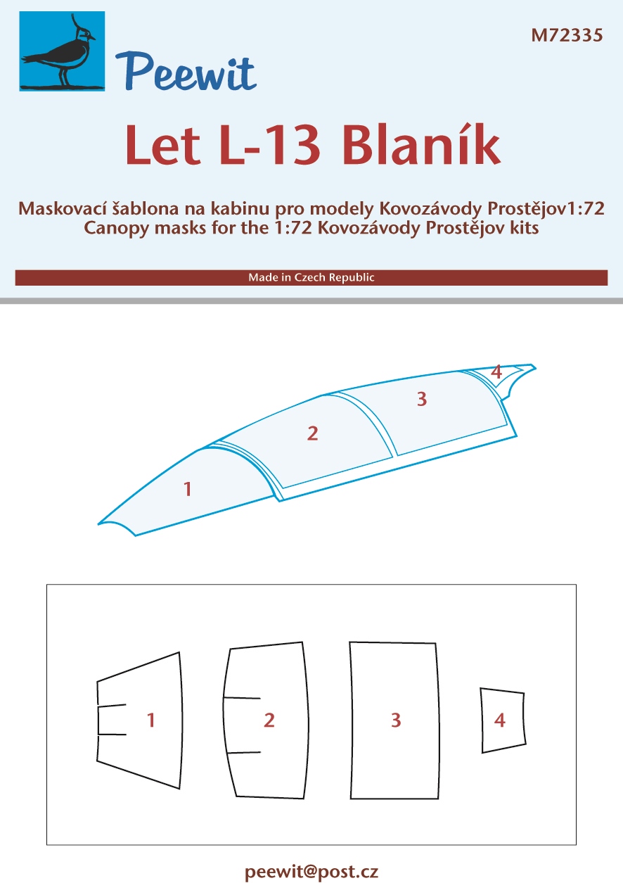 Маска для фонаря Let L-13 Blanik (для модели Kovozavody Prostejov kits)