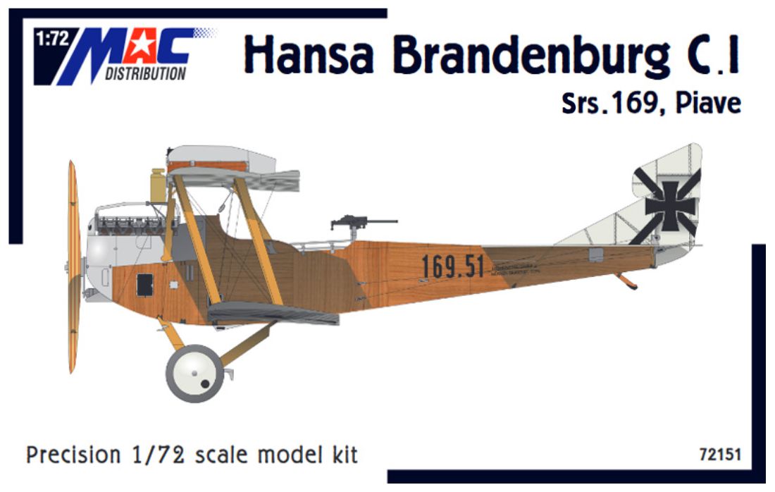 Сборная модель 1/72 Hansa-Brandenburg C.I Srs. 169 'Battle of the Piave' (MAC Distribution) 