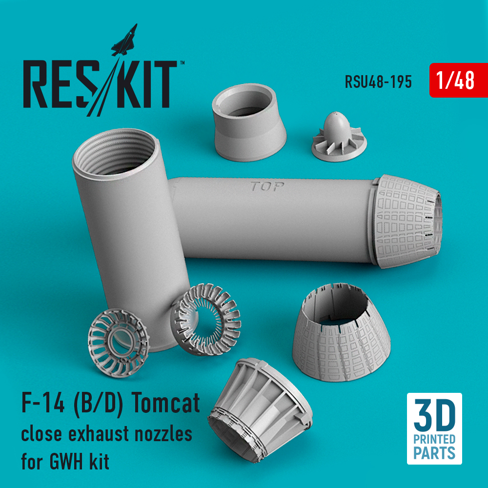 Дополнения из смолы 1/48 Grumman F-14B/F-14D) Tomcat close exhaust nozzles (ResKit)