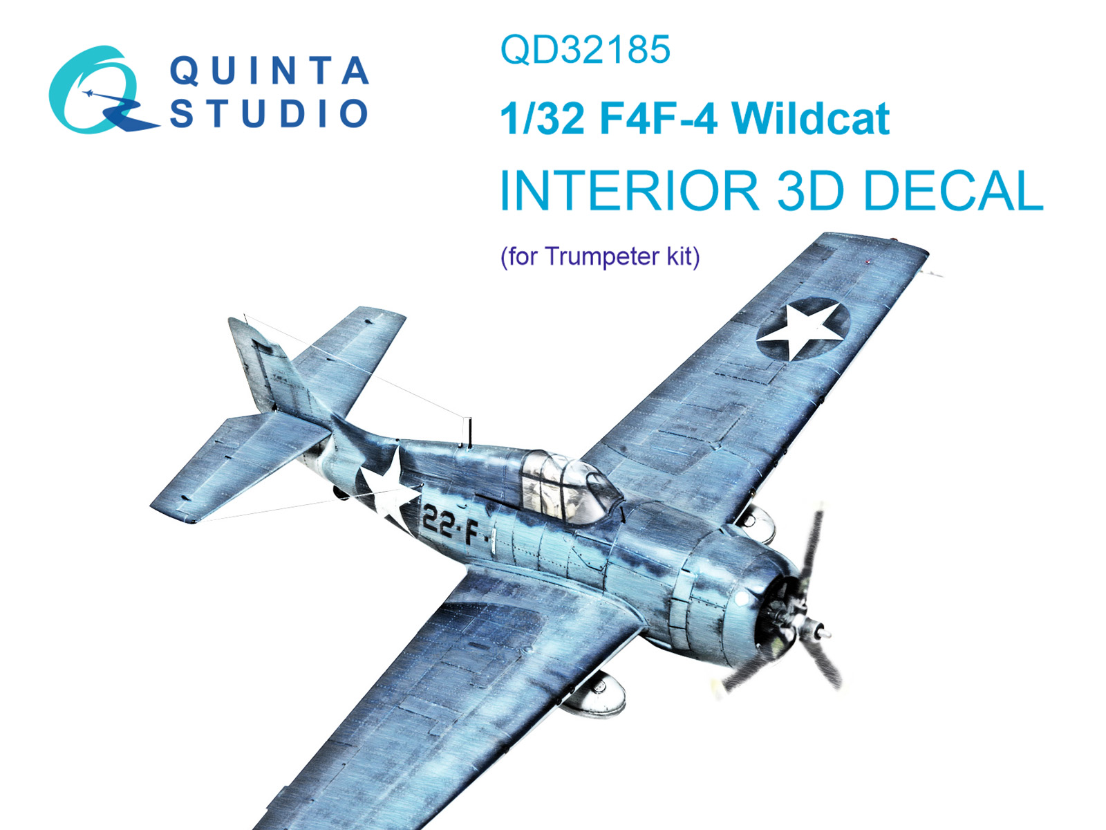 3D Декаль интерьера кабины F4F-4 Wildcat (Trumpeter)