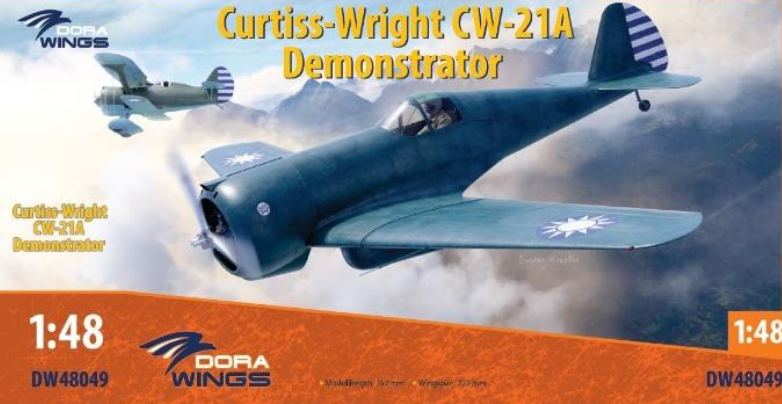 Сборная модель 1/48 Curtiss-Wright CW-21A Demonstrator The prototype CW-21 (Dora Wings)