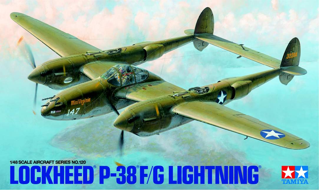 Сборная модель 1/48 Lockheed P-38F/G Lightning (Tamiya)