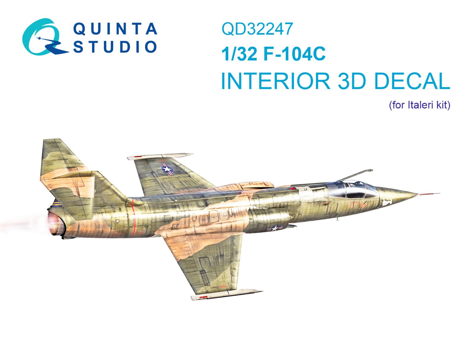 3D Декаль интерьера кабины F-104C (Italeri)