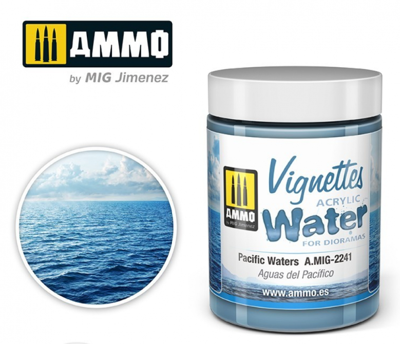 Акриловый гель для имитации воды Pacific Waters (100mL) (Ammo Mig)