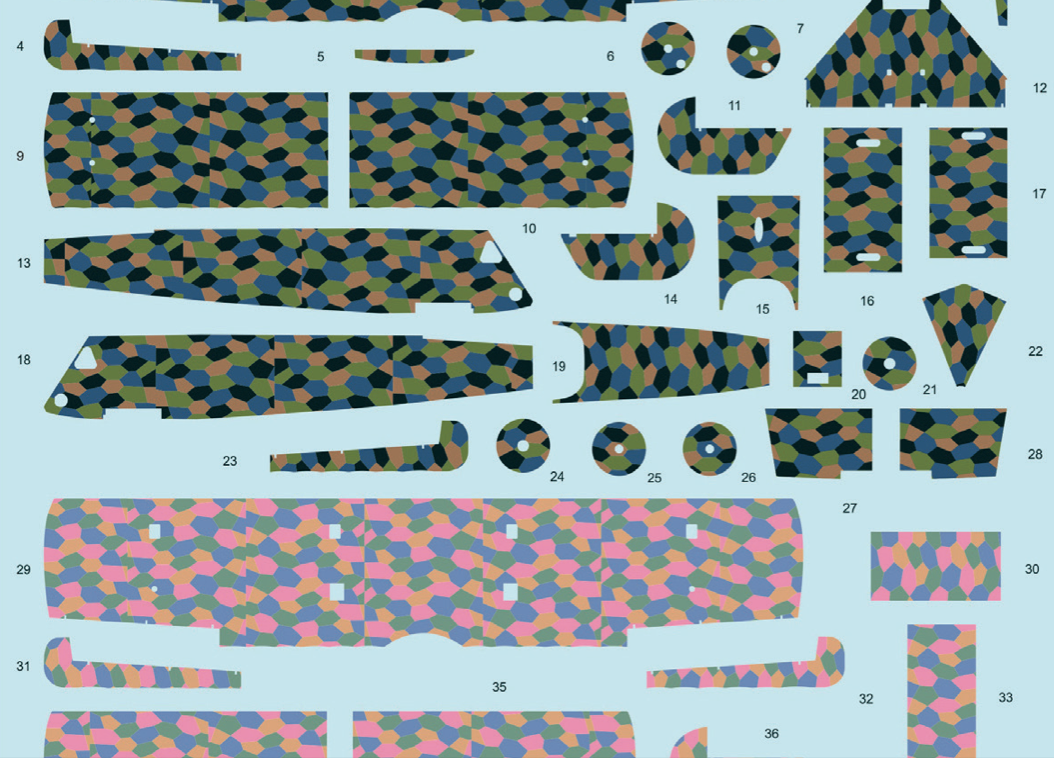 Декаль 1/72 Fokker D.VII 4color lozenge (EDU)