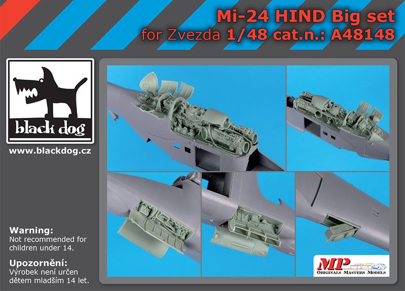 Дополнения из смолы 1/48 Mil Mi-24V/VP Mi-24P Hind BIG set (designed to be used with Zvezda kits)
