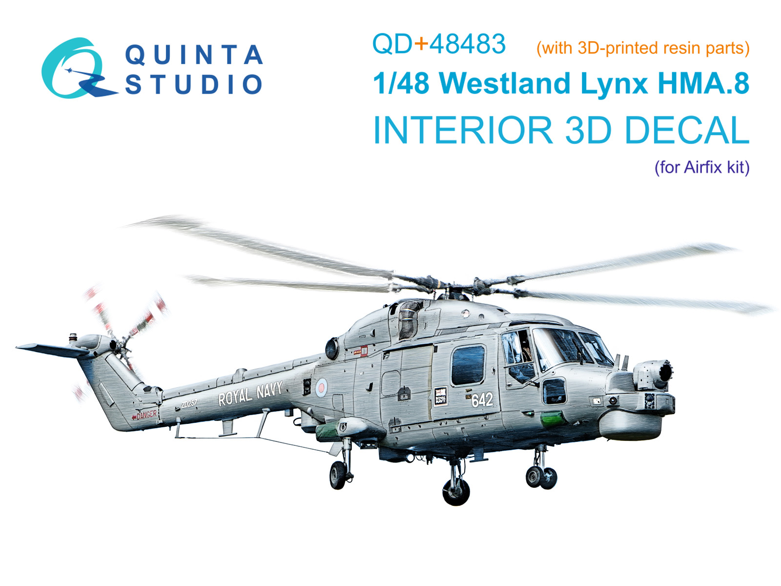 3D Декаль интерьера кабины Lynx HMA8 (Airfix) (с 3D-печатными деталями)