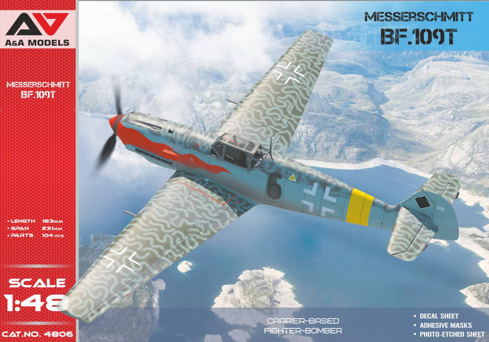 Сборная модель 1/48 Messerschmitt Bf-109T (A & A Models)