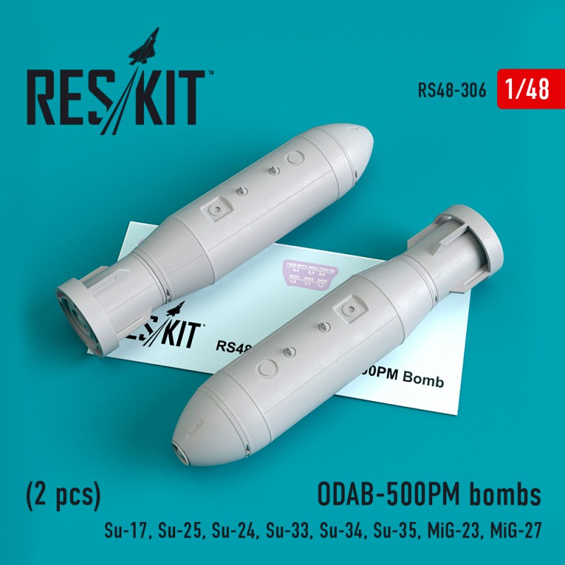 Дополнения из смолы 1/48 ODAB-500PM bombs (2pcs) (ResKit)