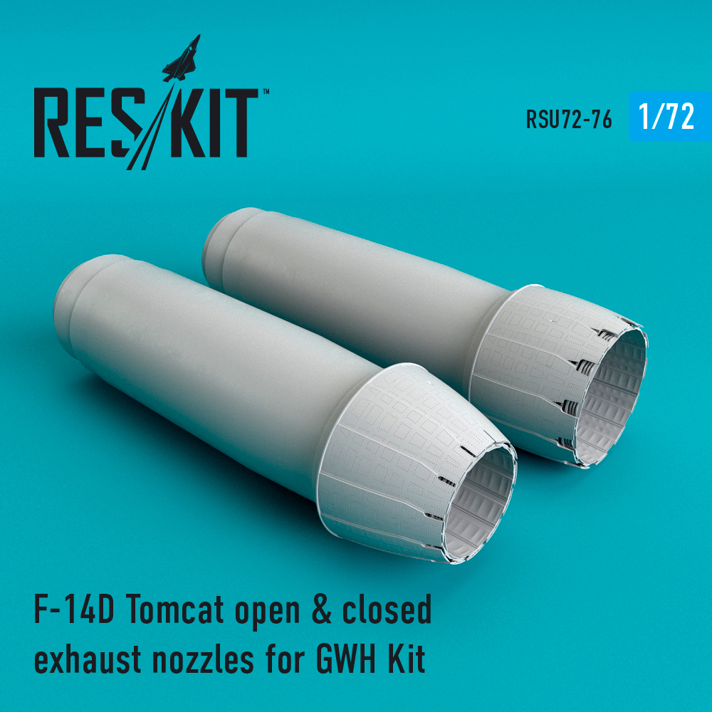 Дополнения из смолы 1/72 Grumman F-14D Tomcat open and closed exhaust nozzles (ResKit)