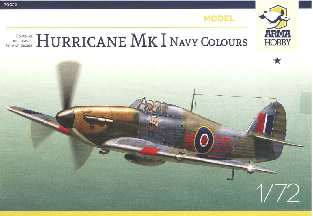 Сборная модель 1/72 Hawker Hurricane Mk.I Royal Navy (Arma Hobby) (поврежденная упаковка)