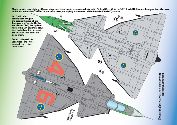 Декаль 1/72 Saab JA-37 Viggen "Great Lake Monster" (Moose Republic Decals)