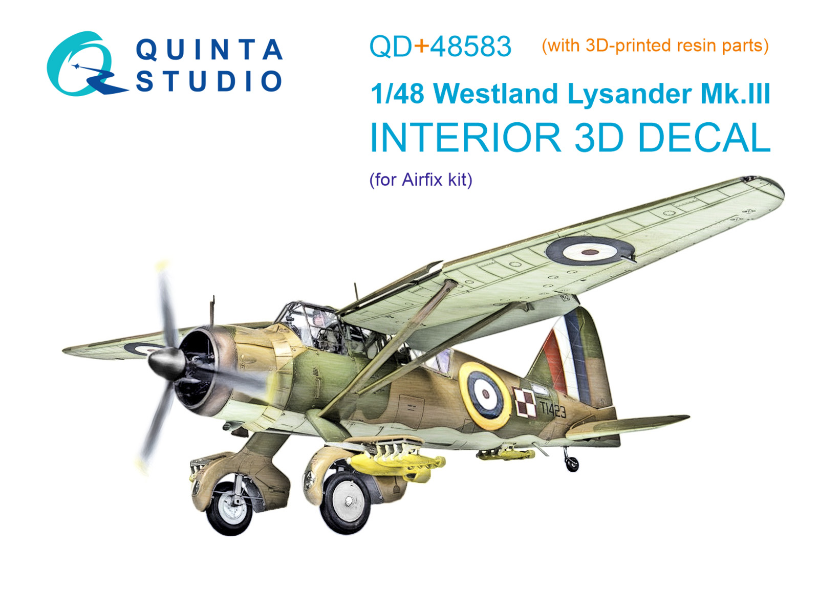 3D Декаль интерьера кабины Westland Lysander Mk.III (Airfix) (с 3D-печатными деталями)