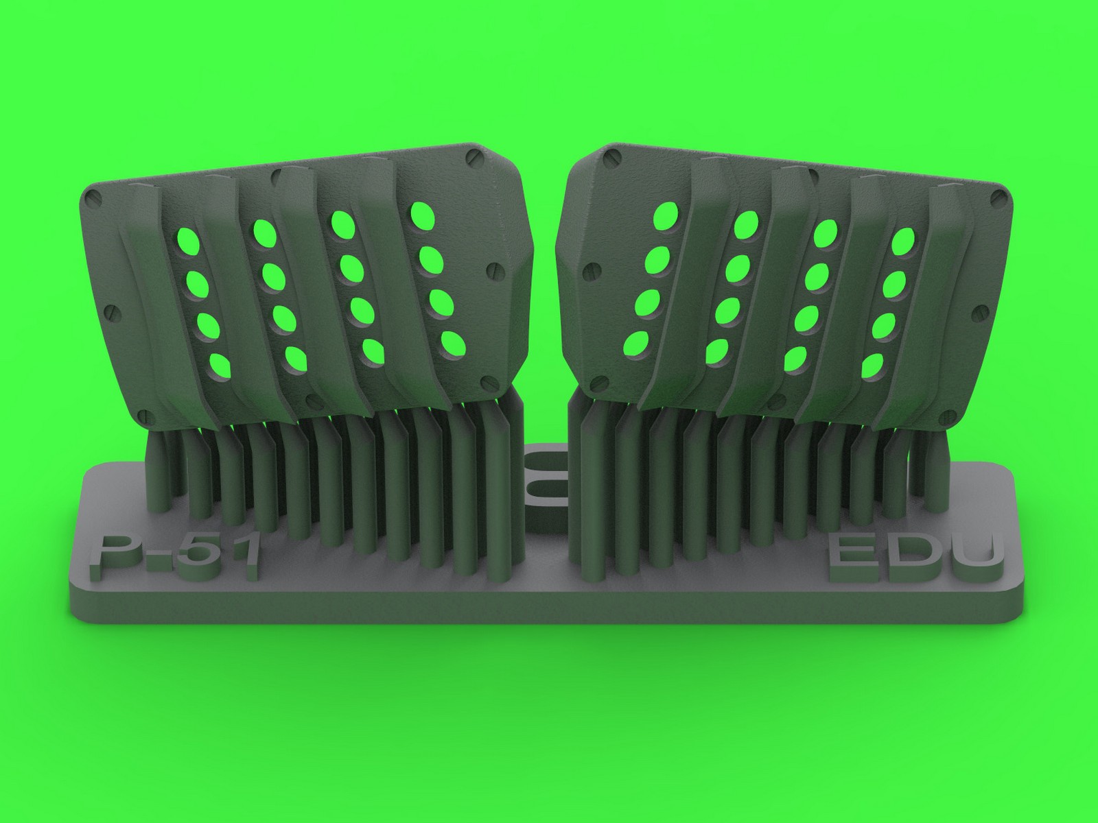 Дополнения из смолы 1/48 P-51 Mustang — крышка воздушного фильтра карбюратора (RAF ver.B) (Eduard)