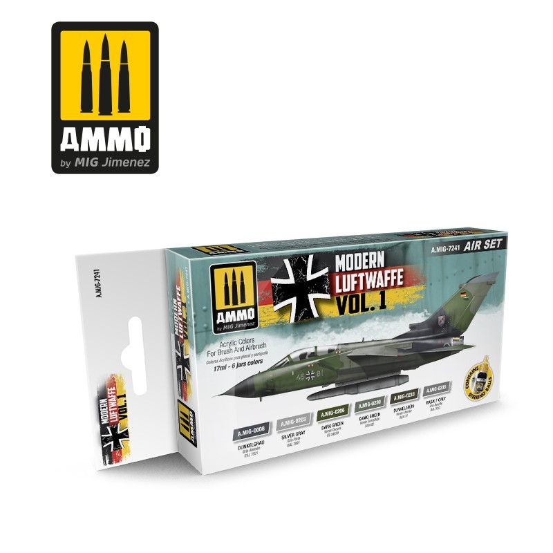 Набор акриловых красок Modern Luftwaffe Vol. 1 Set (Ammo Mig) (6x17ml)