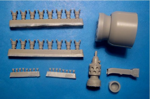 Дополнения из смолы 1/48 Су-2 исправленный капот и двигатель (для модели Zvezda) (Vector) 