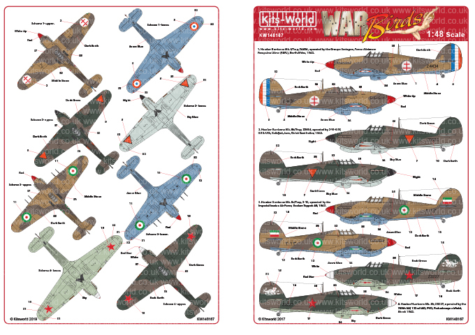 Декаль 1/48 Hawker Hurricane Mk.I/Trop (Kits-World)