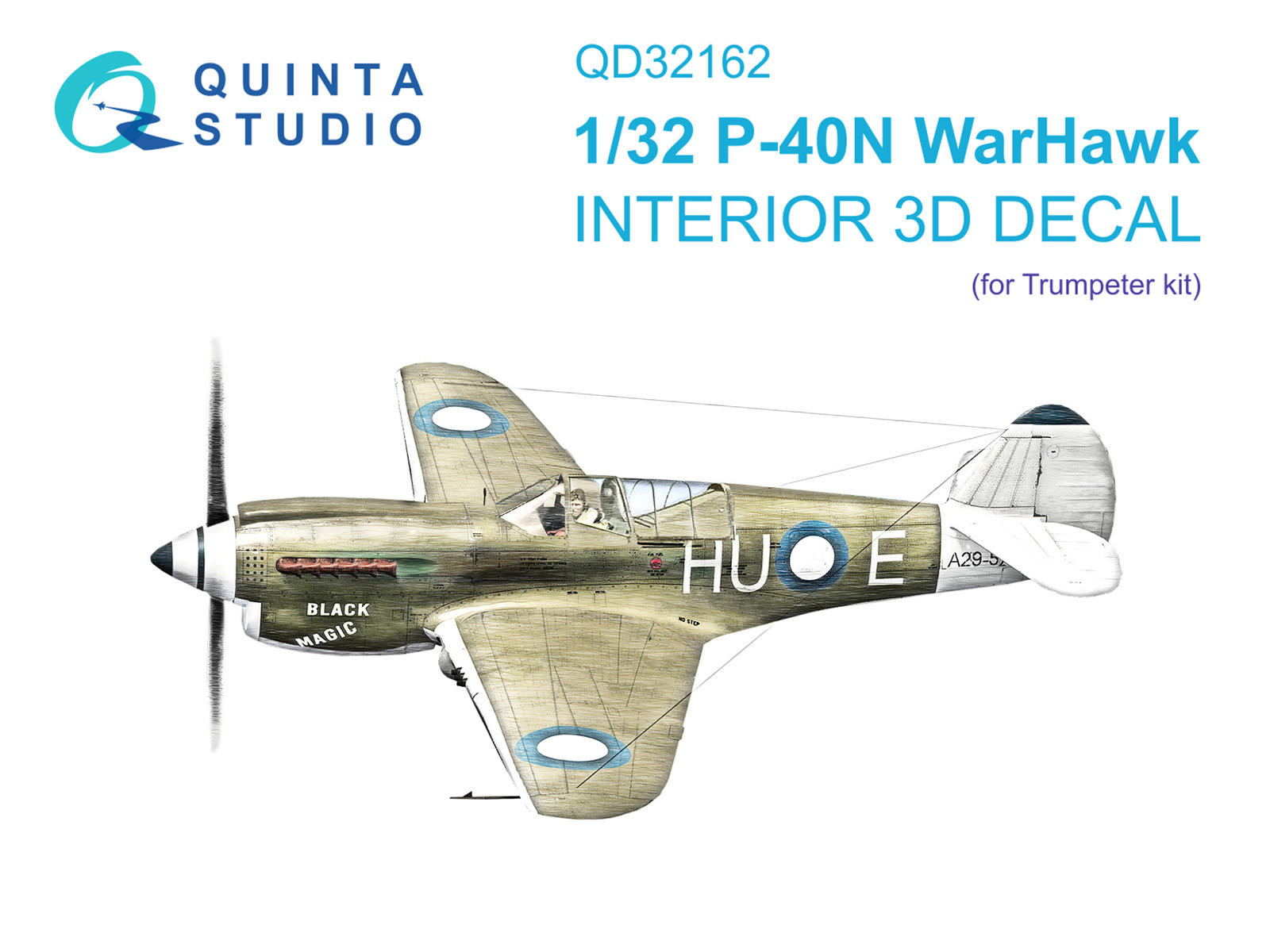 3D Декаль интерьера P-40N Warhawk (Trumpeter)
