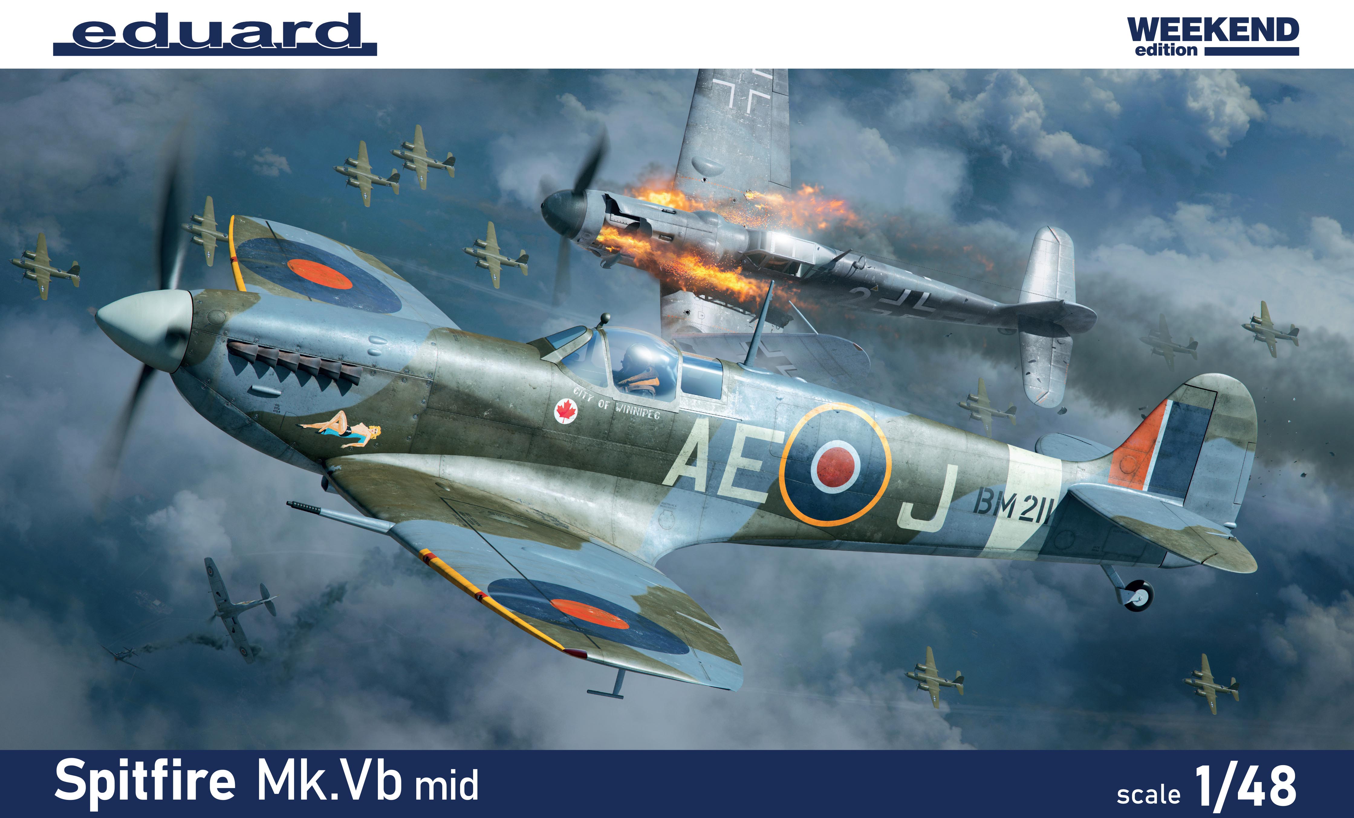 Сборная модель 1/48 Supermarine Spitfire Mk.Vb mid Weekend edition (Eduard kits)