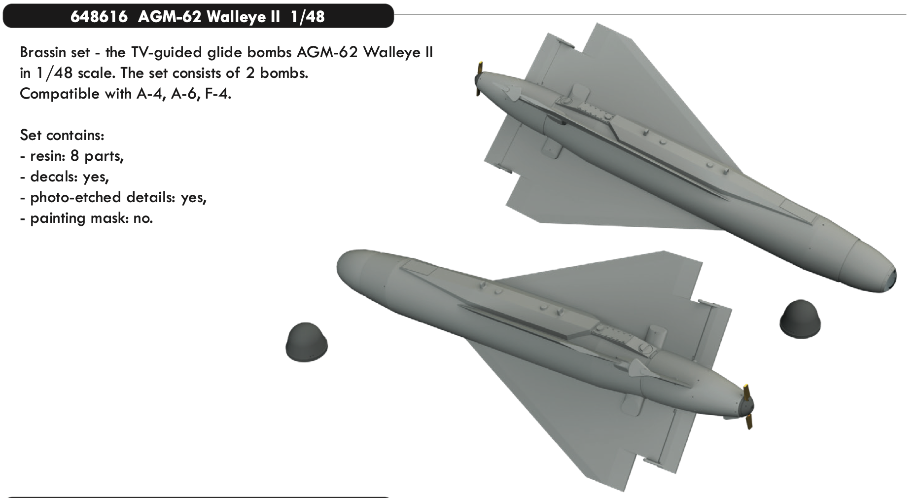 Дополнения из смолы 1/48 Бомбы AGM-62 Walleye II