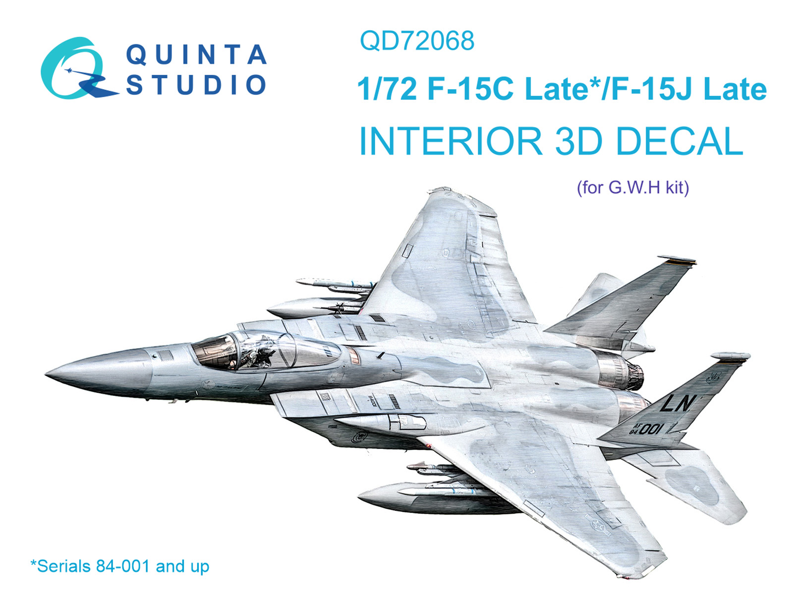 3D Декаль интерьера кабины F-15C Late/F-15J Late (GWH)