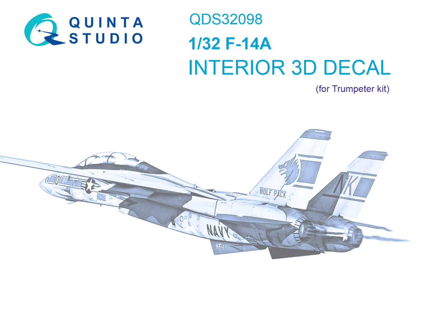 3D Декаль интерьера кабины F-14A (Trumpeter) (Малая версия)
