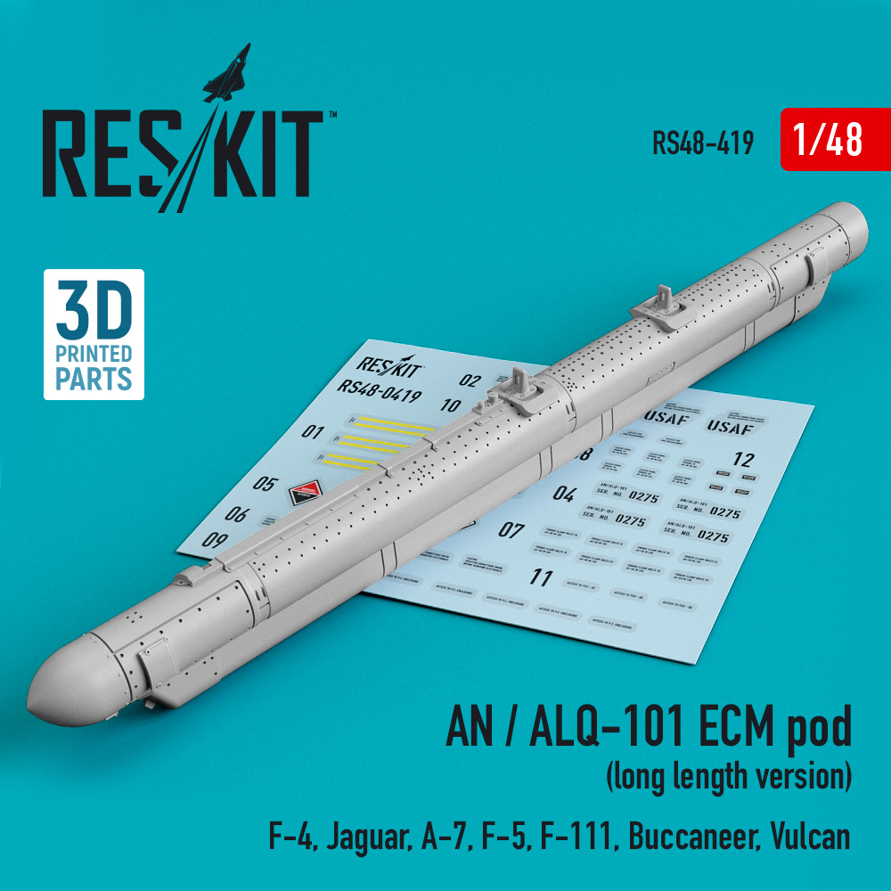 Дополнения из смолы 1/48 AN / ALQ-101 ECM pod (long length version) (ResKit)