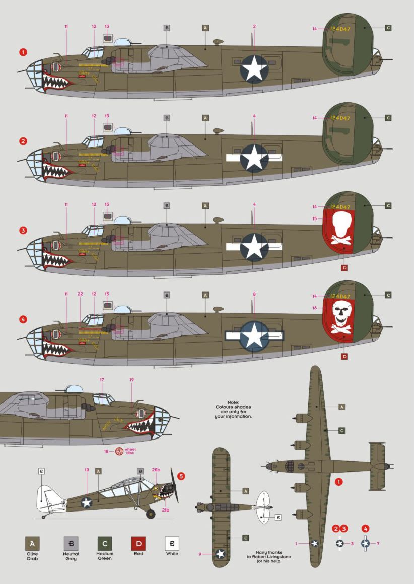 Декаль 1/72 Consolidated B-24D/L-4H "Moby Dicks"(DK Decals)
