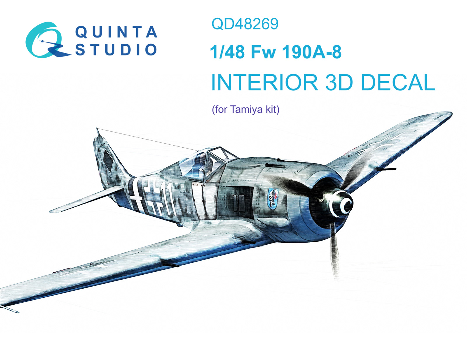 3D Декаль интерьера кабины Fw 190A-8 (Tamiya)